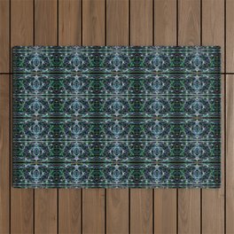 Liquid Light Series 9 ~ Colorful Abstract Fractal Pattern Outdoor Rug