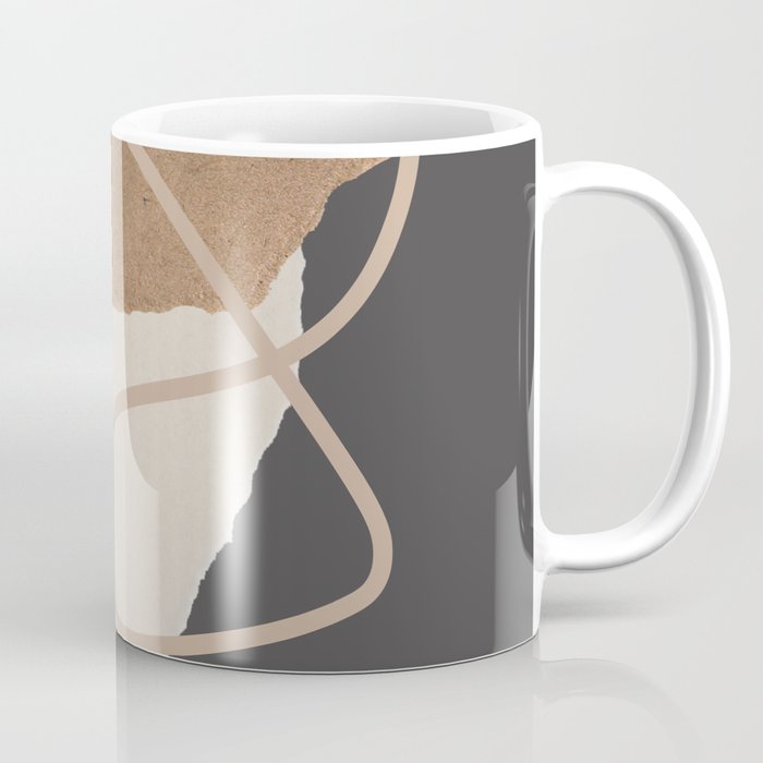 Warm Tones Paper earth   Aeasthetic  Pattern Coffee Mug