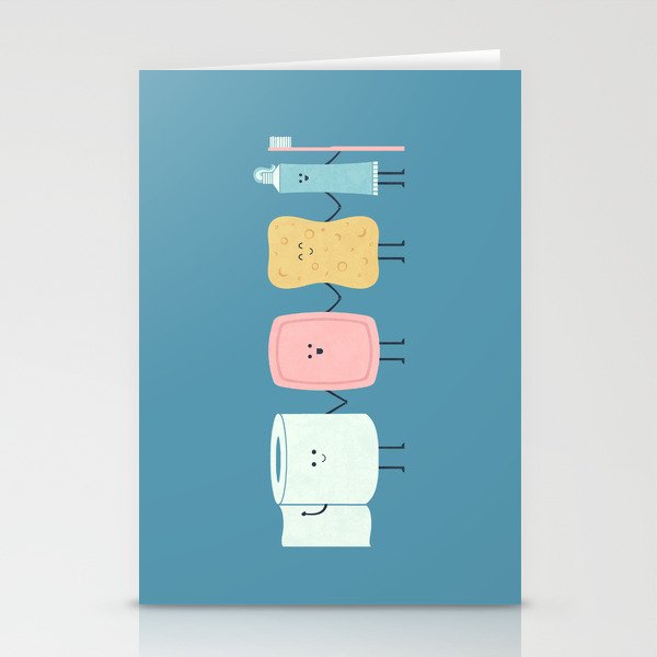 The Bathroom Gang Stationery Cards