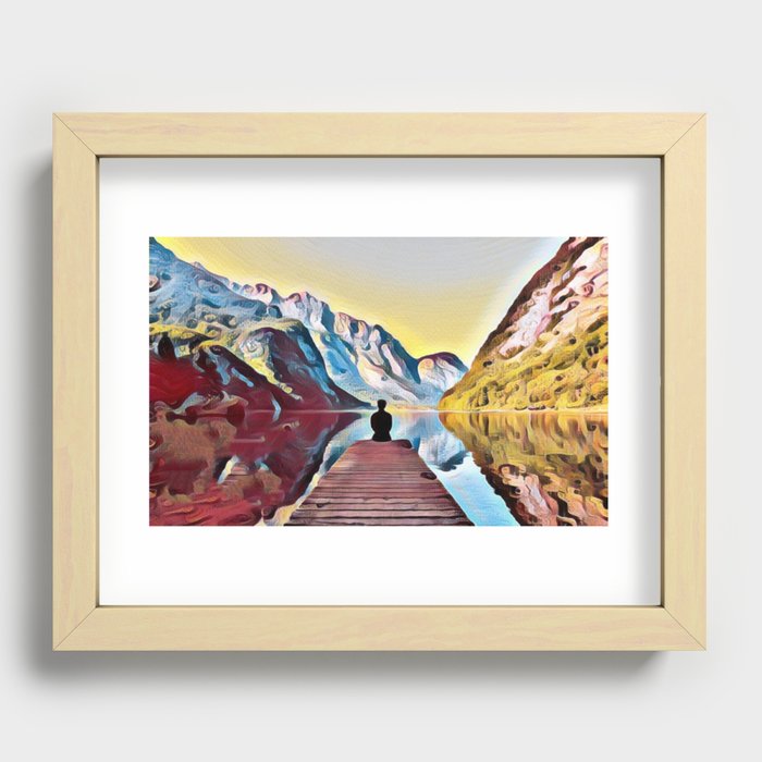 Lonely in the nature Recessed Framed Print