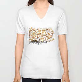 Pennsylvania Foods V Neck T Shirt