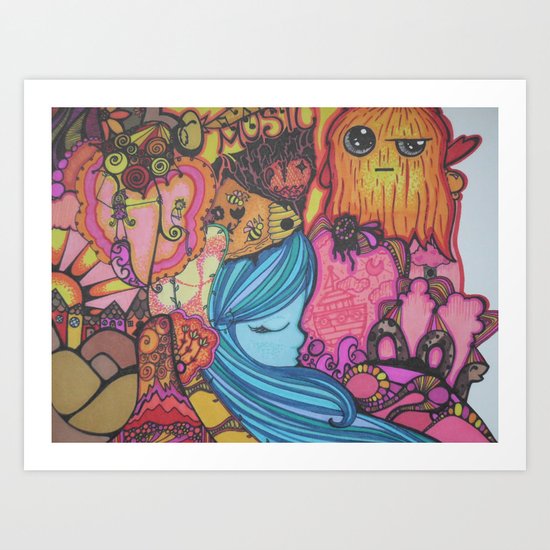colorful happiness Art Print