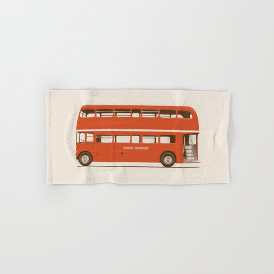 Red London Bus Hand & Bath Towel