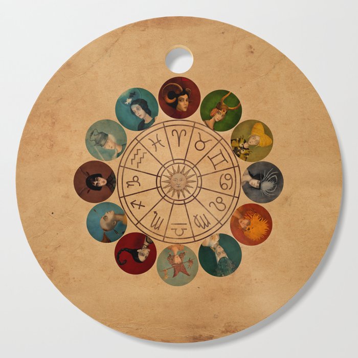 Zodiac Wheel Cutting Board