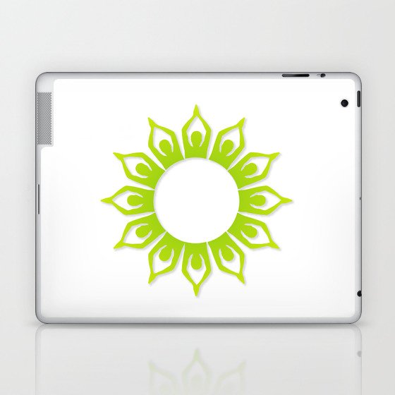Yoga and sun salutation Laptop & iPad Skin