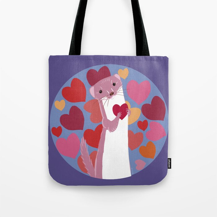 Weasel woman with colors Tote Bag