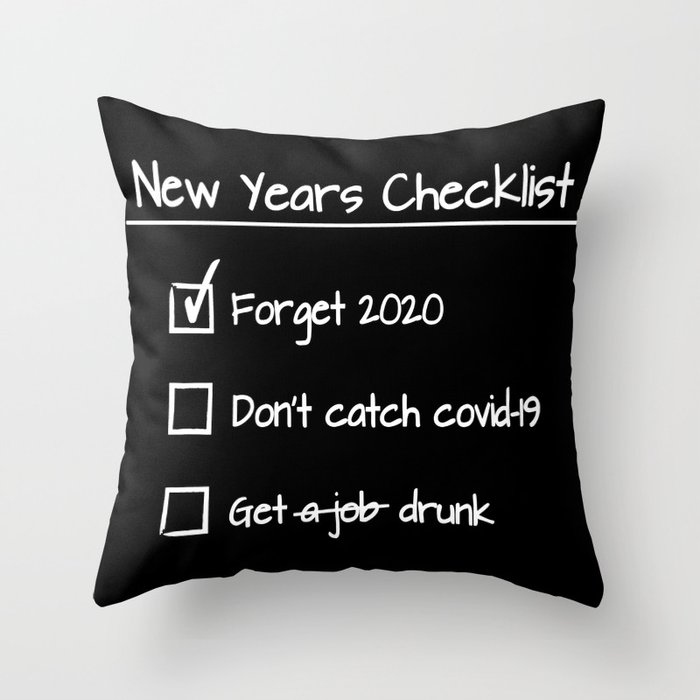 New years checklist Throw Pillow