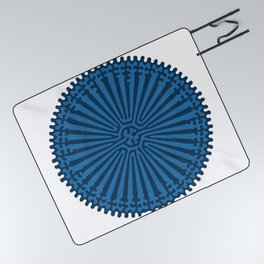 Reaction Diffusion Ornament (Blue) Picnic Blanket