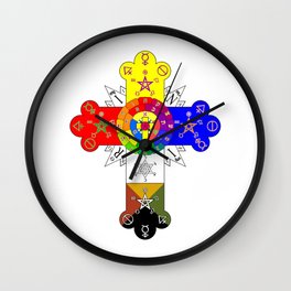 Freemasonic Rosy Cross Wall Clock