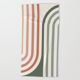 Bold Curvature Stripes VII Beach Towel