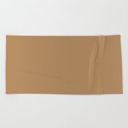 Warm Brown Solid Color Pairs Pantone Apple Cinnamon 17-1045 TCX - Shades of Orange Hues Beach Towel