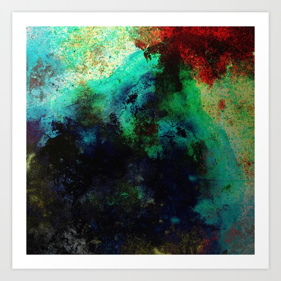 The Life In Your Veins - Abstract, acrylic, textured painting Art Print