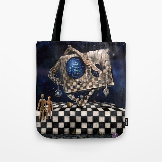 Aqua Space Tote Bag