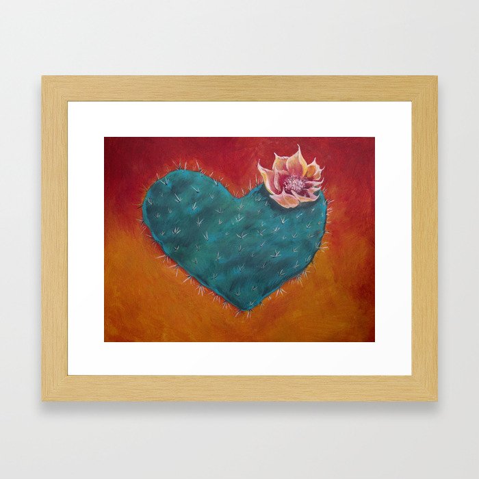 Cactus Heart Framed Art Print