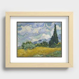  Wheat Field with Cypresses Vincent Van Gogh Recessed Framed Print