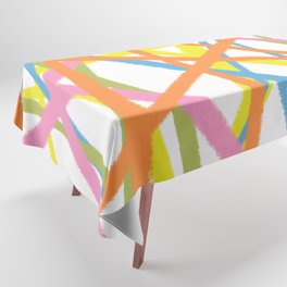 Mid-Century Spring Jazz Stripes Tablecloth