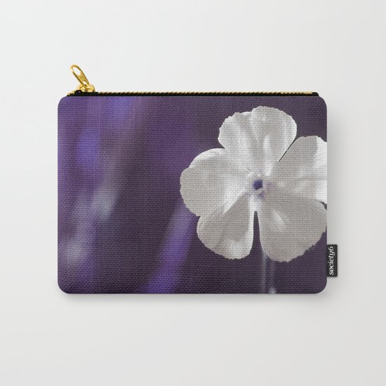 White Flower Art Carry-All Pouch