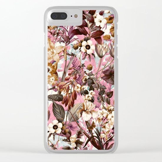 Natural Summer Pattern Clear iPhone Case