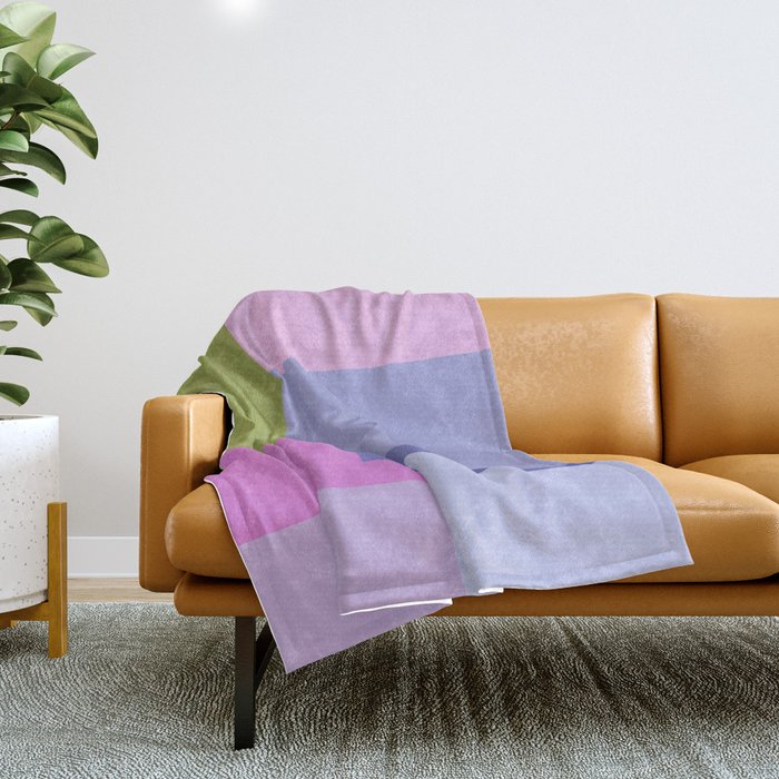 Color block sales throw blanket