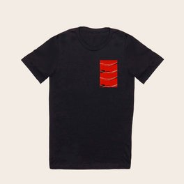 White Floral Waves Japanese Shima-Shima Pattern T Shirt