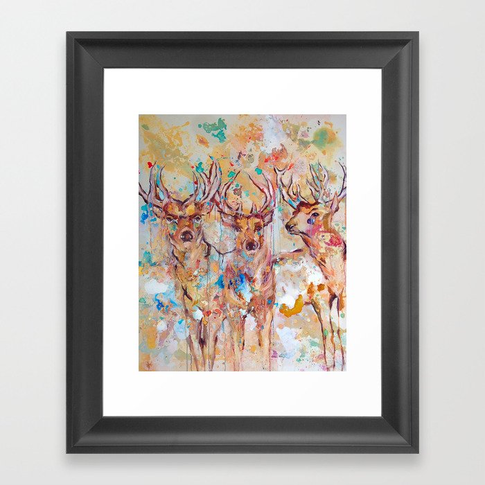 deers Framed Art Print