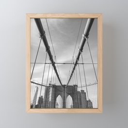 Brooklyn Bridge | Black and White Photography | New York City Framed Mini Art Print