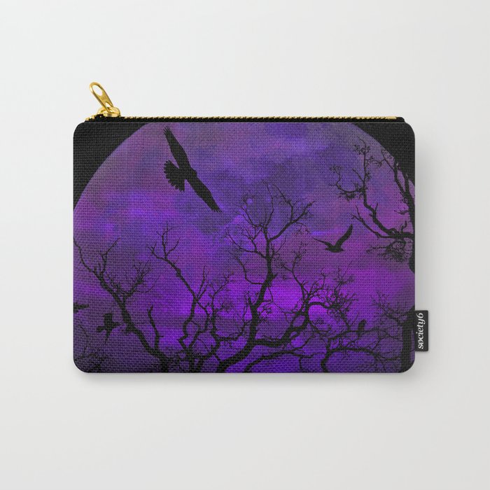 Purple Gothic Moon Carry-All Pouch