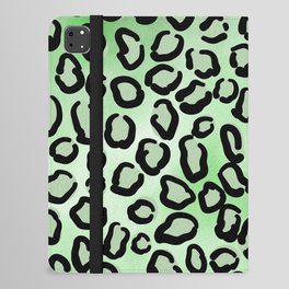 Green Leopard Background Pattern iPad Folio Case