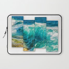 Amazing Ocean Waves Crashing on the Beach Laptop Sleeve