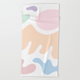 9 Abstract Shapes Pastel Background 220729 Valourine Design Beach Towel