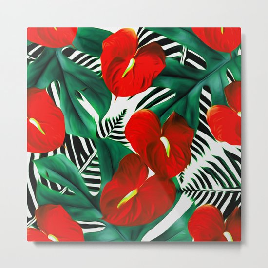 Anthurium red Metal Print