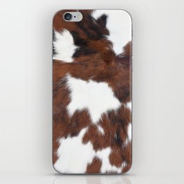 Cow faux fur, spotty pattern iPhone Skin