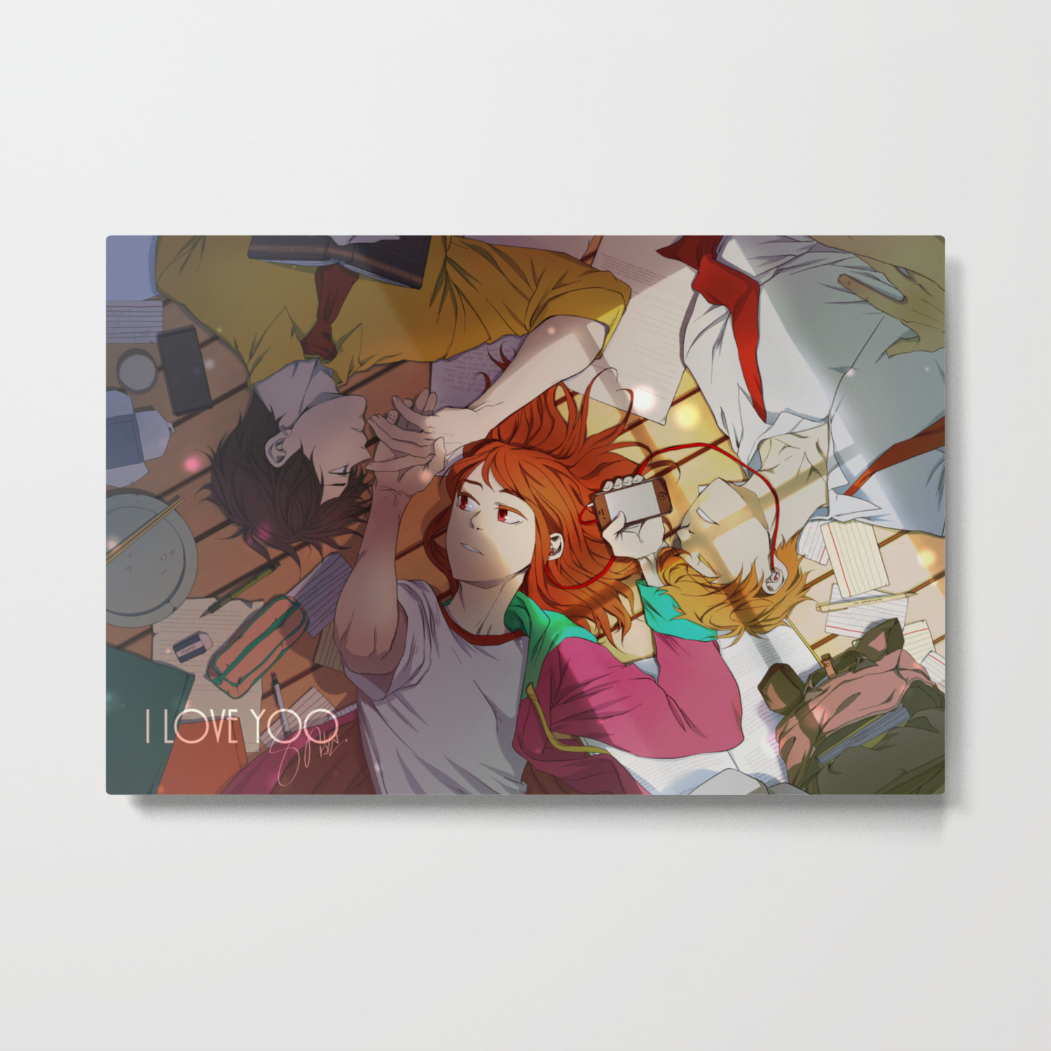 I Love Yoo Illustration 3 Light Metal Print By Quimchee Society6