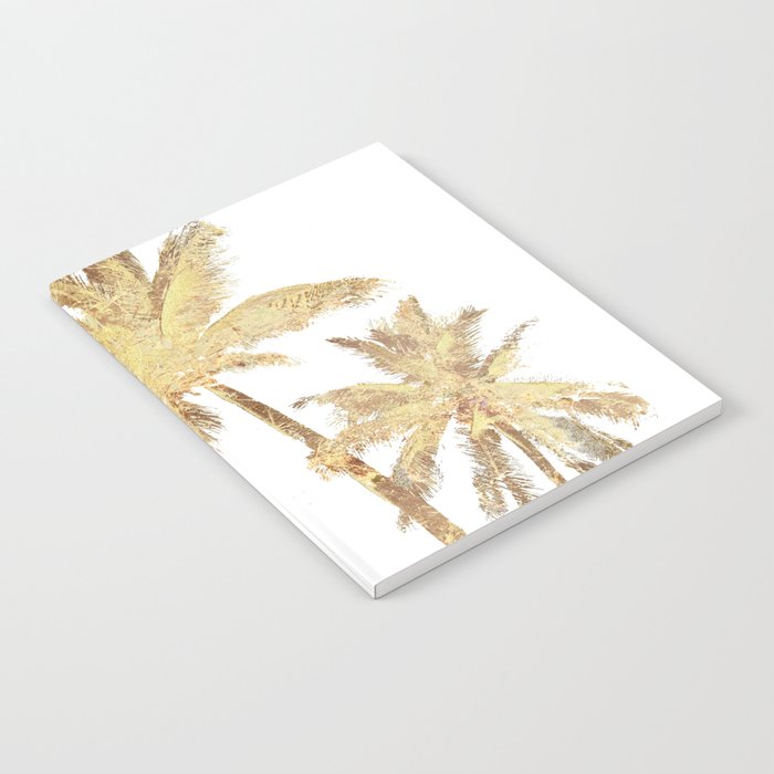 Gold Palm Trees Beach Chic Tropical Notebook