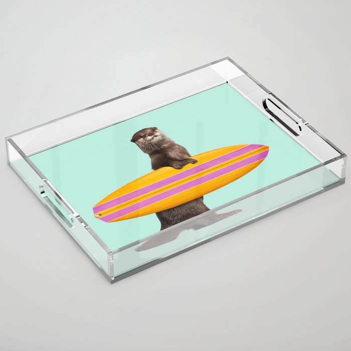 SURFING OTTER Acrylic Tray