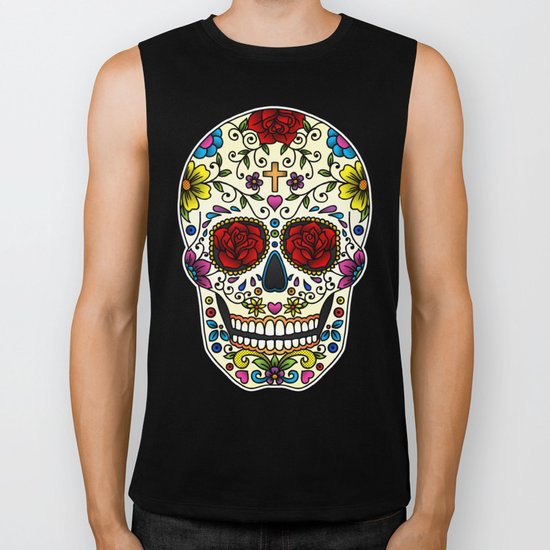 Sugar Skull Biker Tank