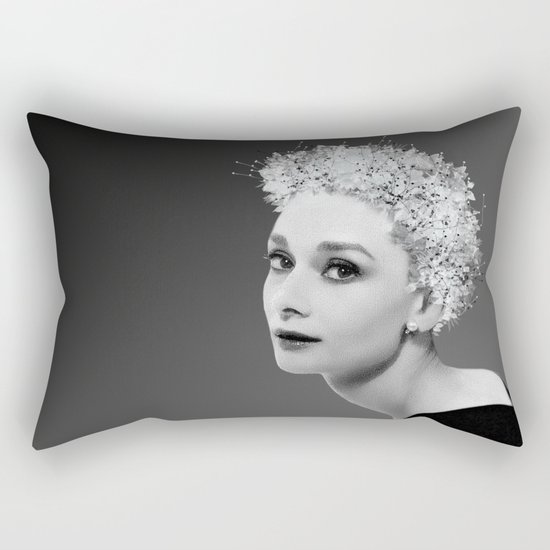 Audrey in Black Rectangular Pillow