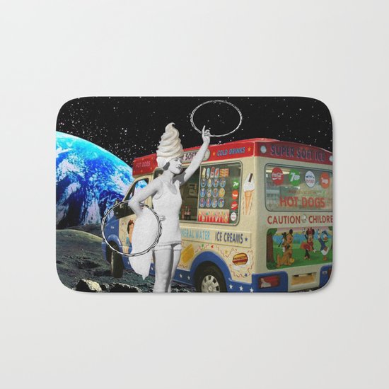 Miss Whippy Hooping in Space Bath Mat