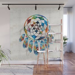 Native American Colorful Dream Catcher by Sharon Cummings Wall Mural