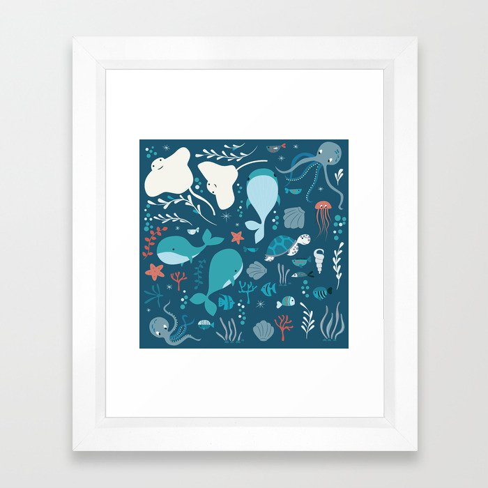 Sea creatures 004 Framed Art Print