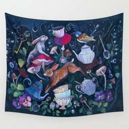 Wonderland Tea Party Wall Tapestry