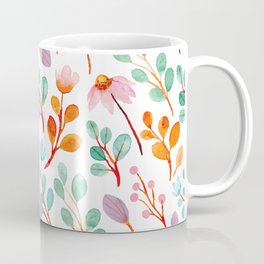 Beautiful and magical Watercolor Flower Pattern - Cute Floral Coffee Mug