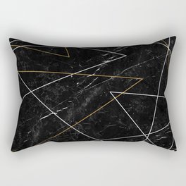 Minimalistic Pattern Marble Rectangular Pillow