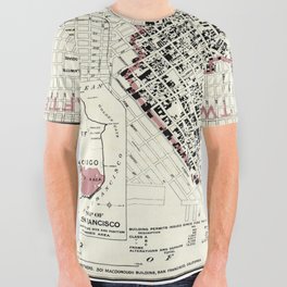 San Francisco-California-1908 vintage pictorial map  All Over Graphic Tee