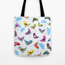 crazy birds Tote Bag