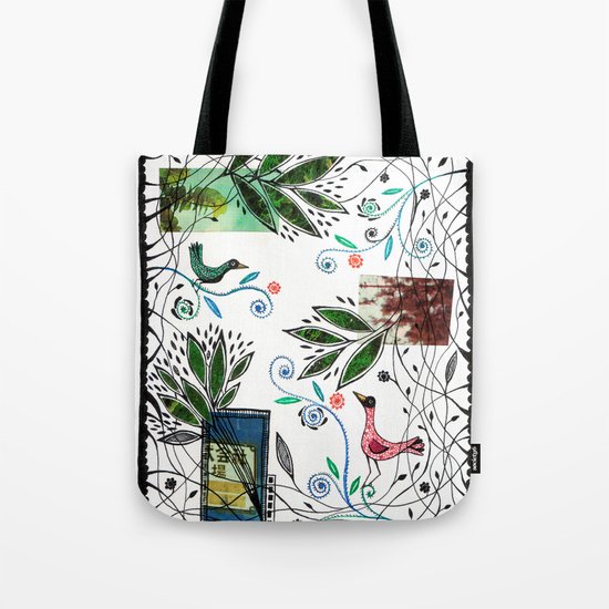 Through the jungle web Tote Bag