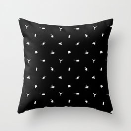 Polka Probes (small print) Throw Pillow