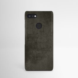 Dark brown rustic concrete Android Case