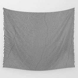 Black minimalist liquid lines Wall Tapestry