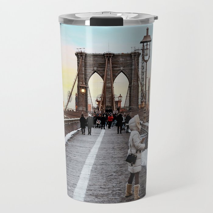 Brooklyn Bridge Sunset Travel Mug